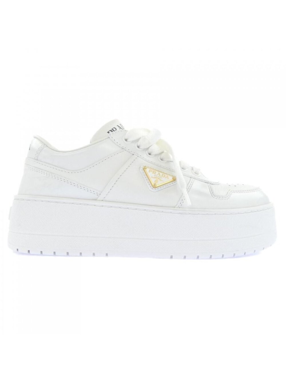 Prada Triangle Logo Downtown Gold Sneakers